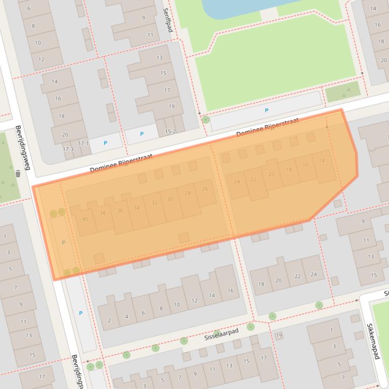 Kaart van postcodegebied 3815XE.