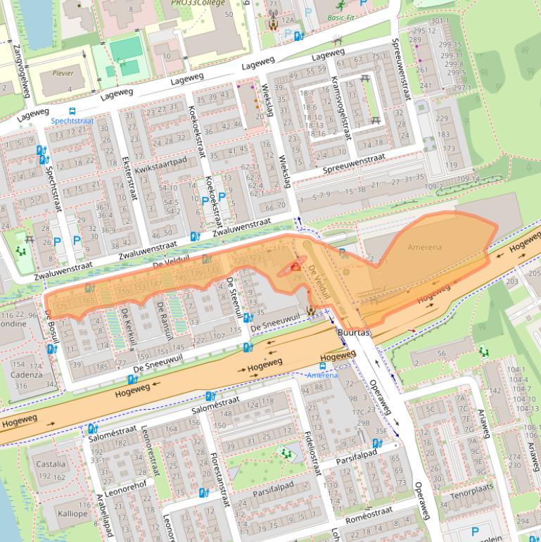 Kaart van postcodegebied 3815XT.