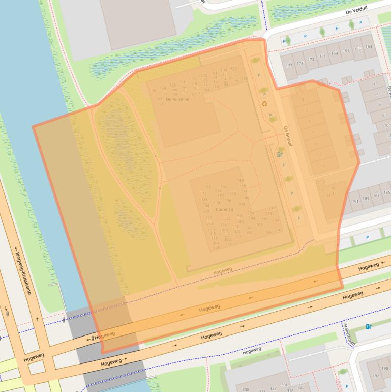 Kaart van postcodegebied 3815XW.