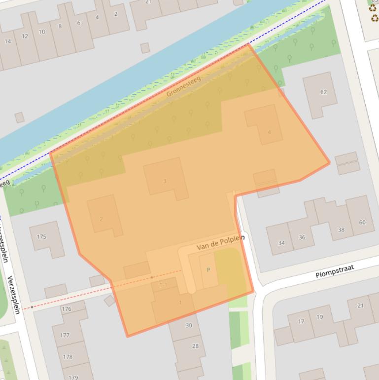 Kaart van postcodegebied 3815ZA.