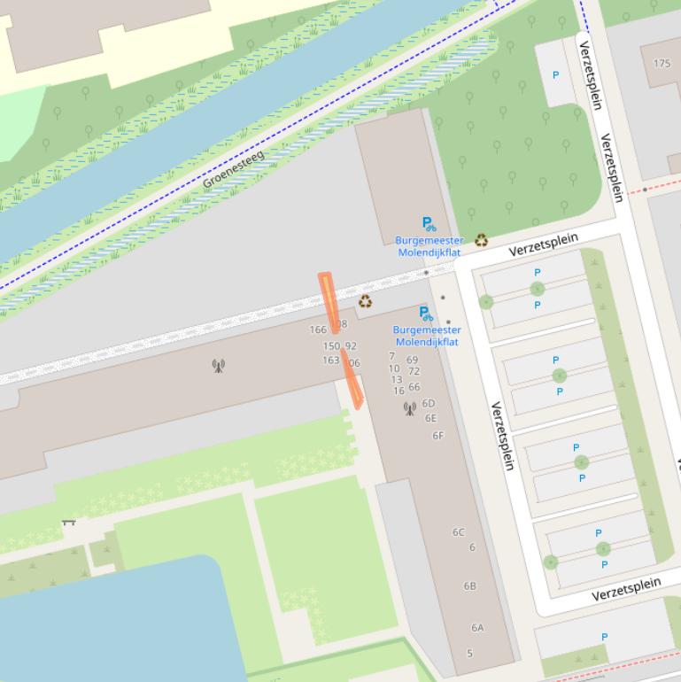 Kaart van postcodegebied 3815ZM.