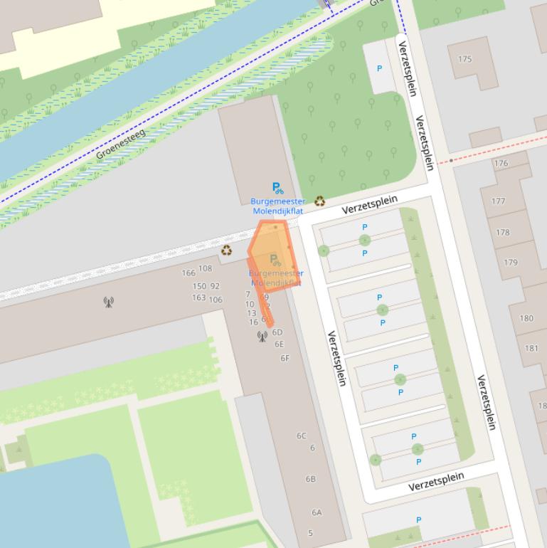 Kaart van postcodegebied 3815ZR.