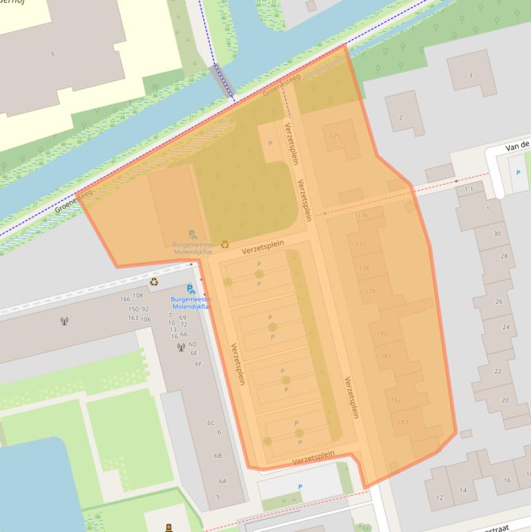 Kaart van postcodegebied 3815ZZ.