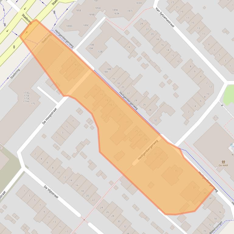 Kaart van postcodegebied 3816AE.