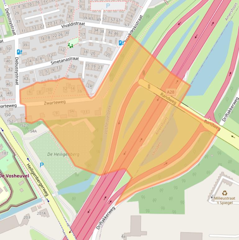 Kaart van postcodegebied 3816AZ.