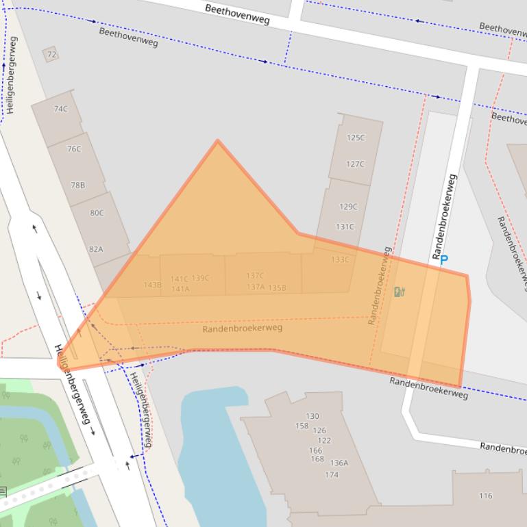 Kaart van postcodegebied 3816BH.