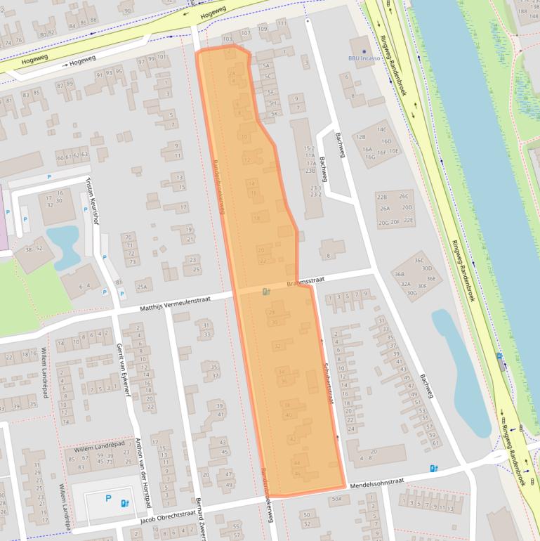Kaart van postcodegebied 3816BJ.