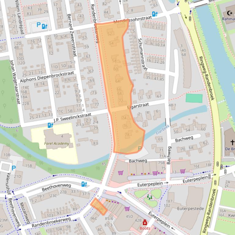 Kaart van postcodegebied 3816BK.