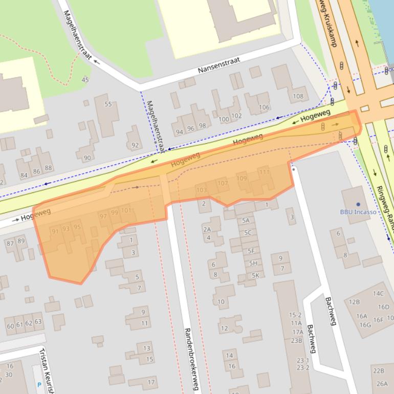 Kaart van postcodegebied 3816BN.