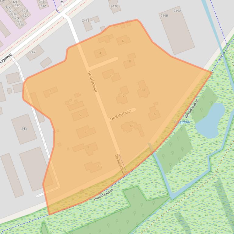 Kaart van postcodegebied 3816BR.