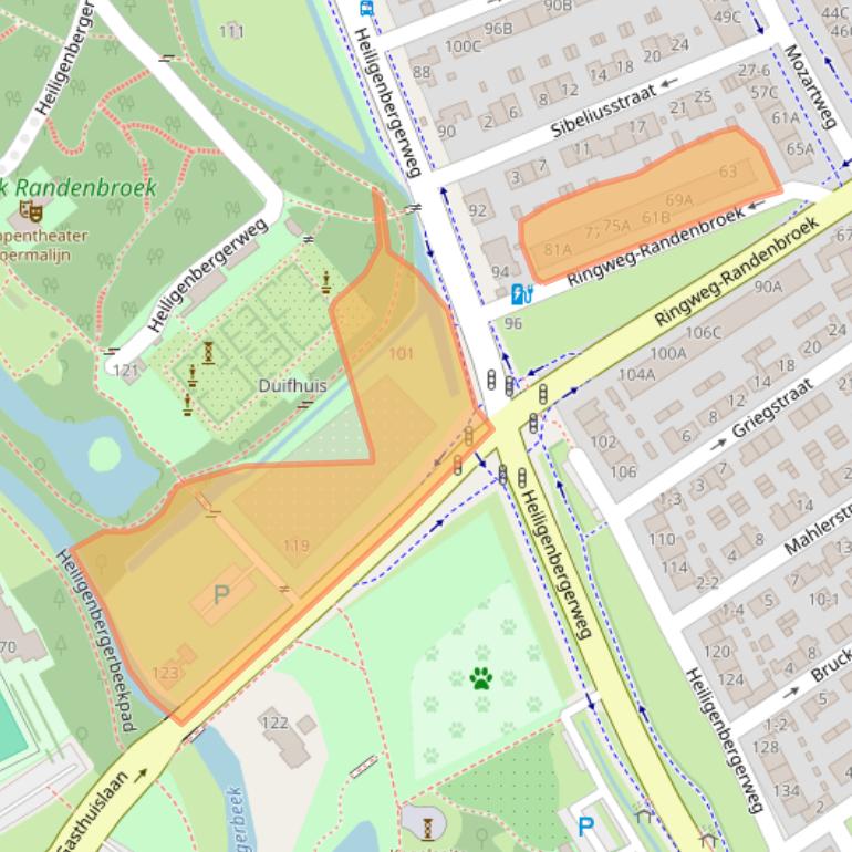 Kaart van postcodegebied 3816CE.