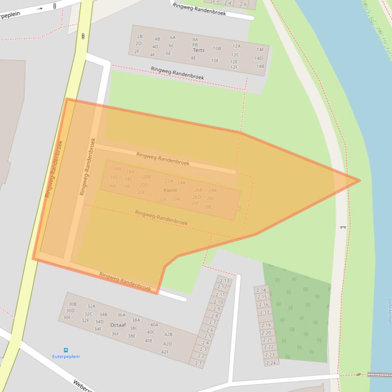 Kaart van postcodegebied 3816CH.