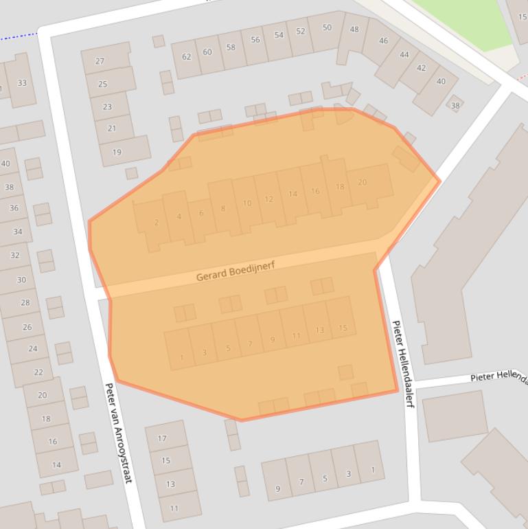 Kaart van postcodegebied 3816DB.