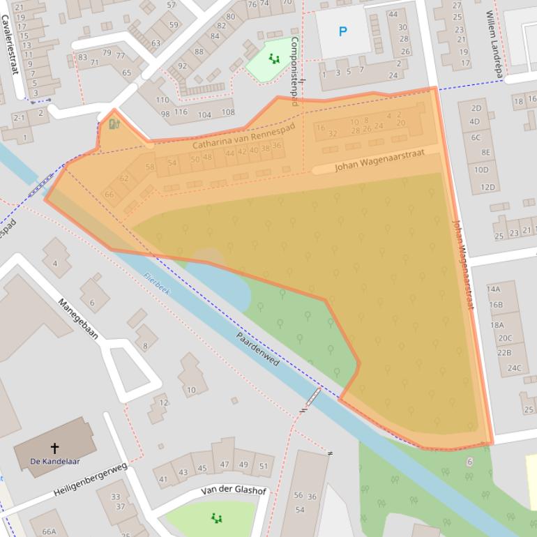 Kaart van postcodegebied 3816DN.