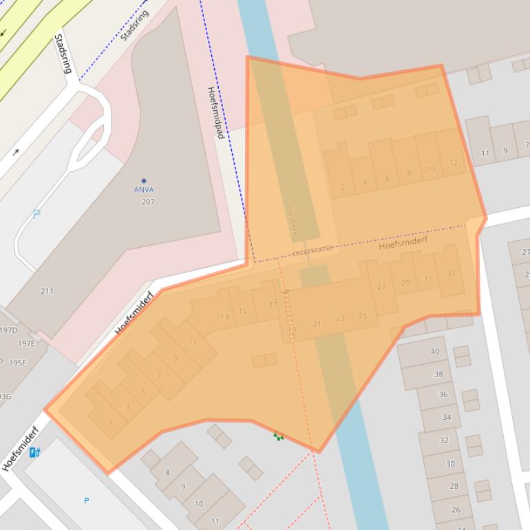 Kaart van postcodegebied 3816DP.