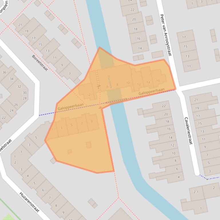 Kaart van postcodegebied 3816DT.