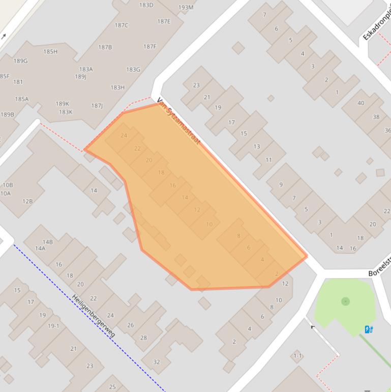 Kaart van postcodegebied 3816DV.