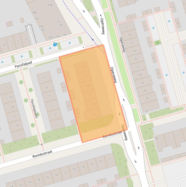 Kaart van postcodegebied 3816EB.