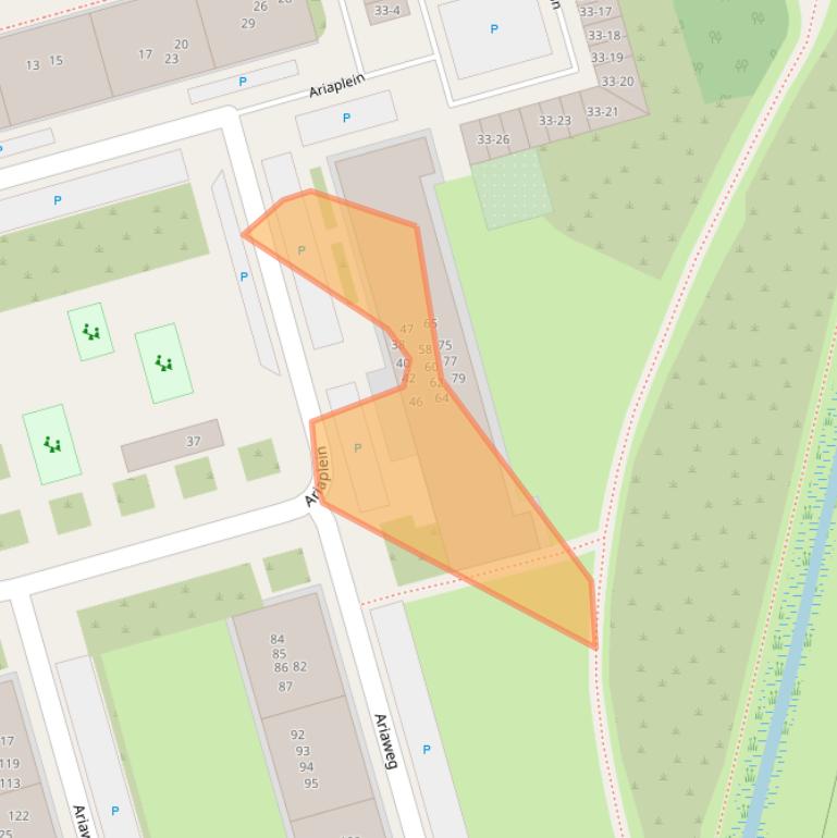 Kaart van postcodegebied 3816EJ.