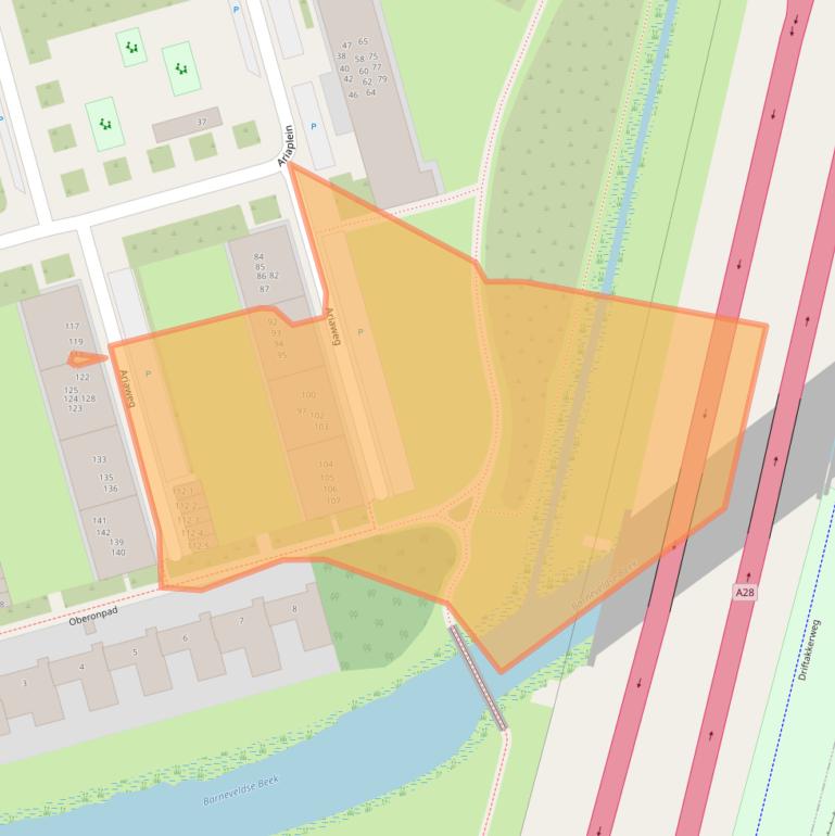 Kaart van postcodegebied 3816EL.