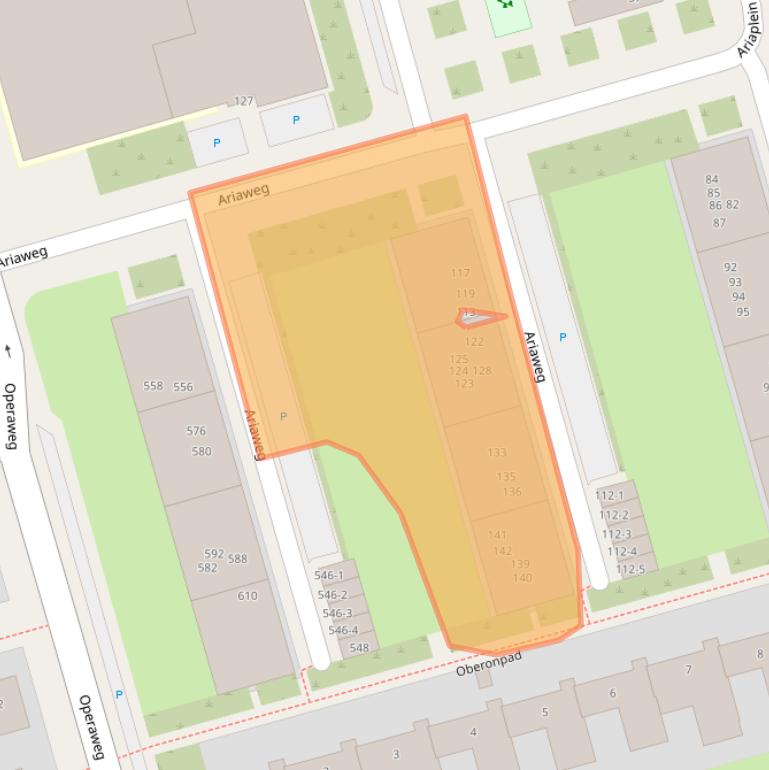 Kaart van postcodegebied 3816EM.