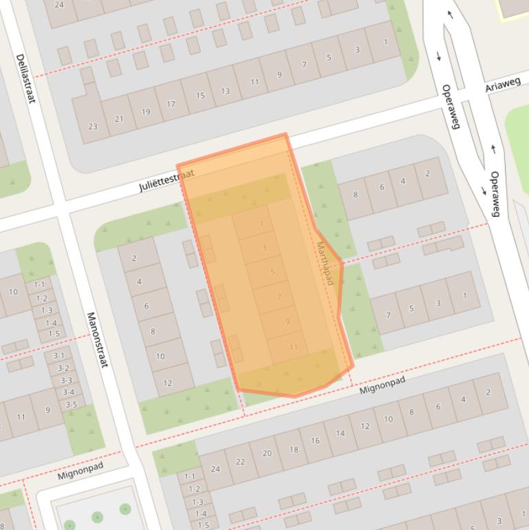 Kaart van postcodegebied 3816EV.