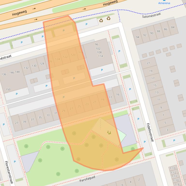 Kaart van postcodegebied 3816HB.
