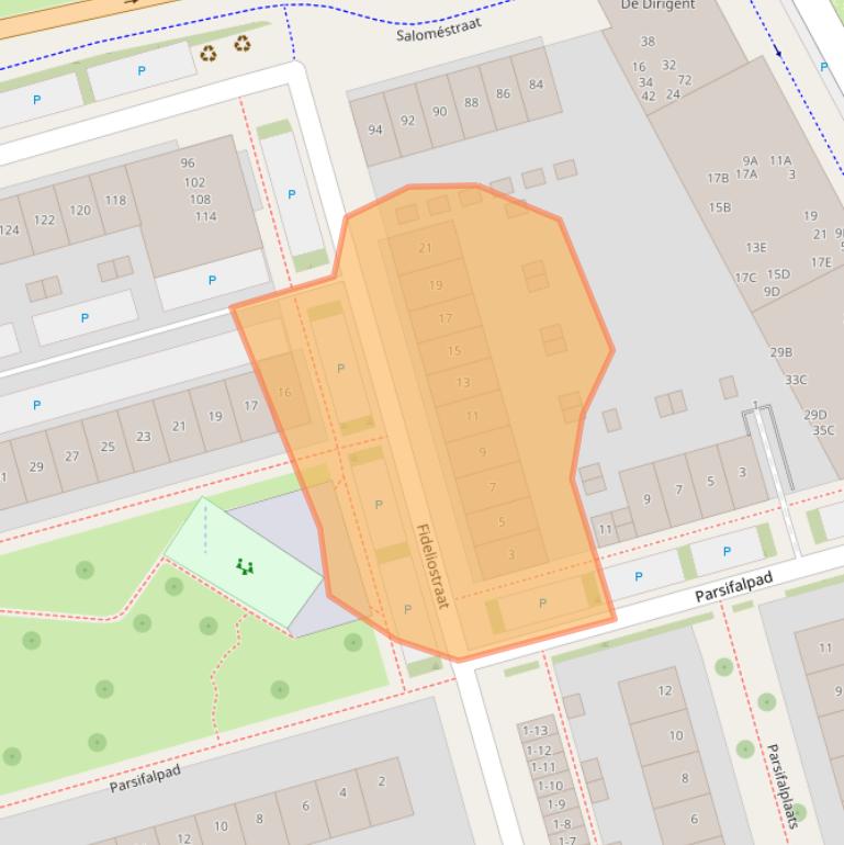 Kaart van postcodegebied 3816HC.