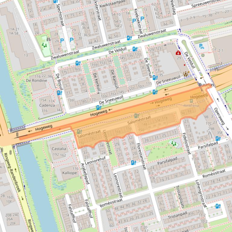 Kaart van postcodegebied 3816HD.