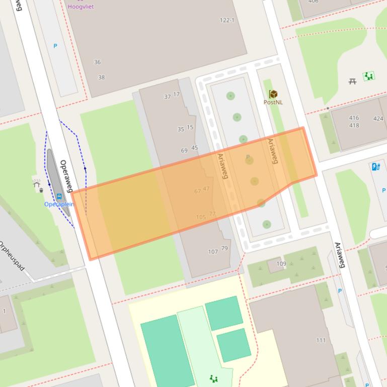 Kaart van postcodegebied 3816HH.