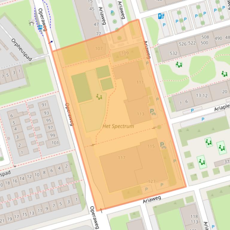 Kaart van postcodegebied 3816HJ.