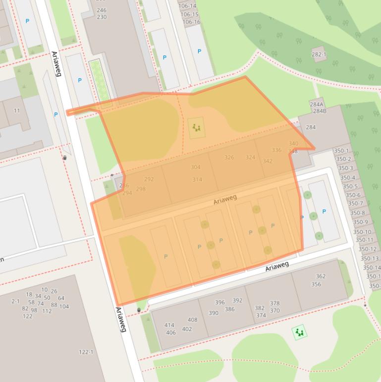 Kaart van postcodegebied 3816HS.