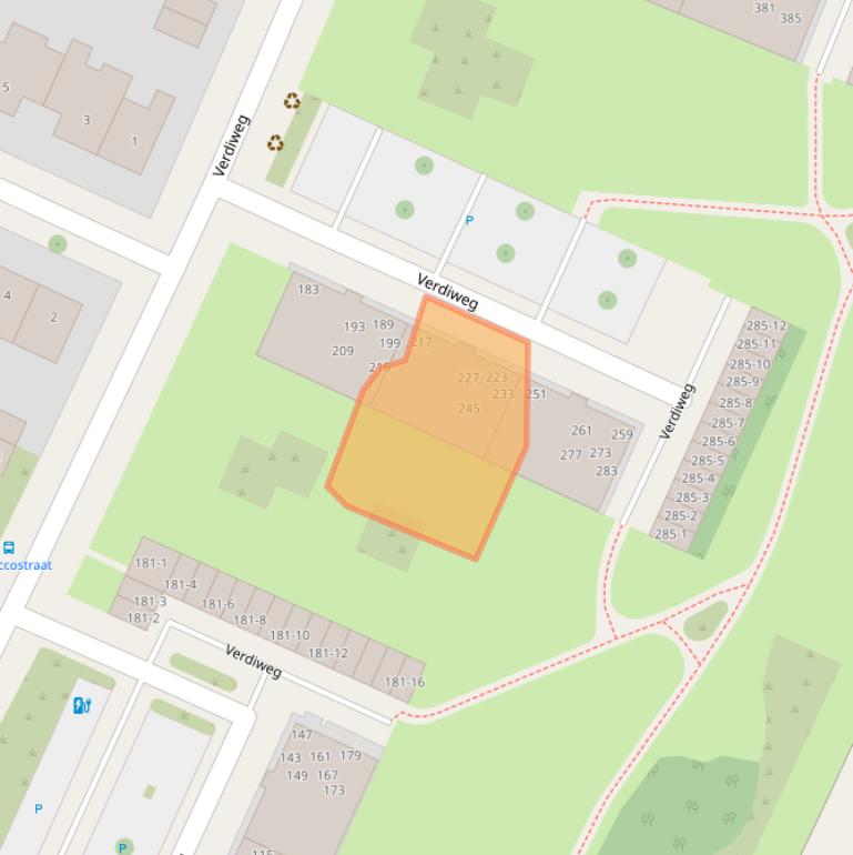 Kaart van postcodegebied 3816KG.