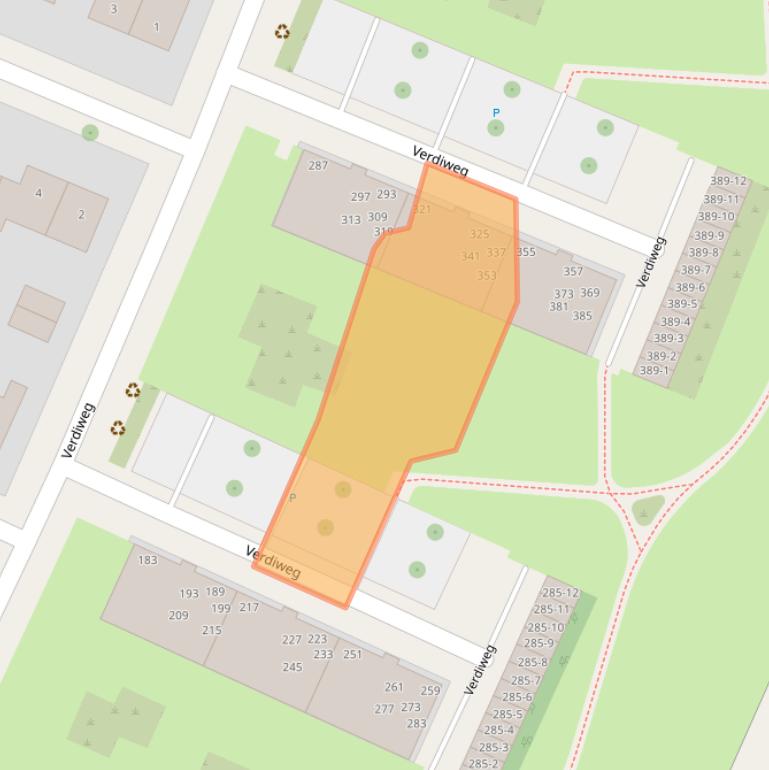 Kaart van postcodegebied 3816KK.