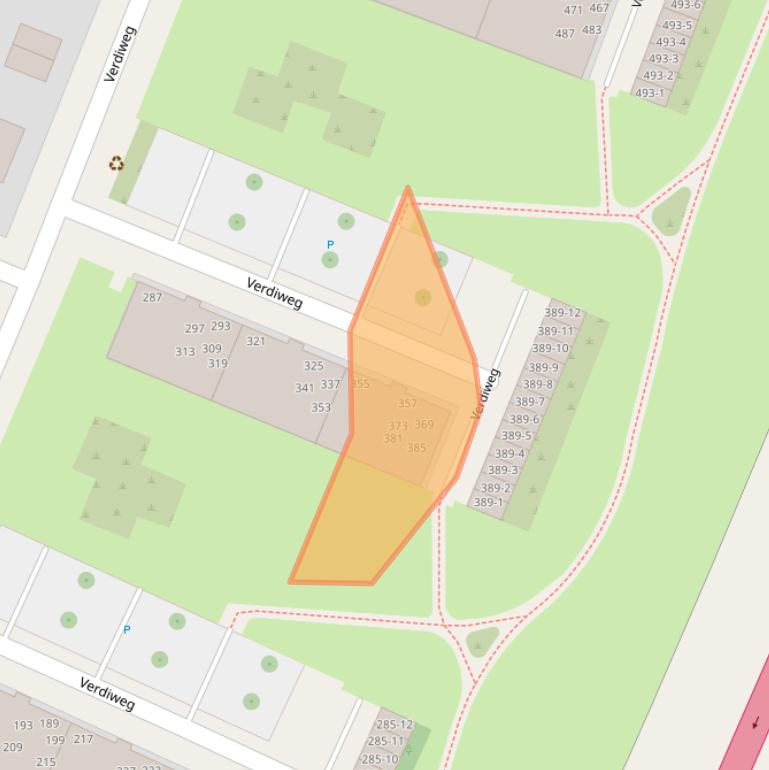 Kaart van postcodegebied 3816KL.