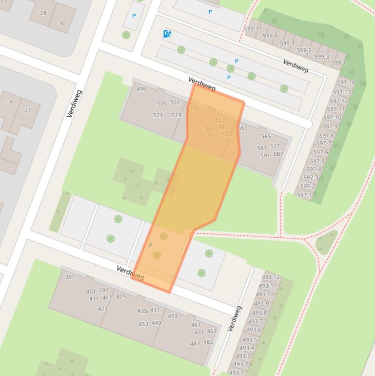 Kaart van postcodegebied 3816KS.