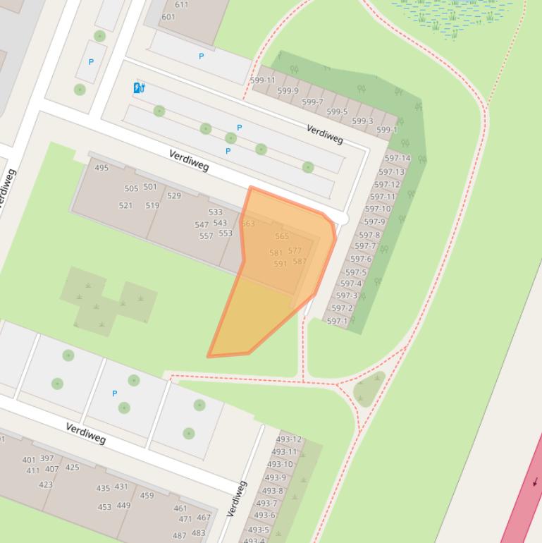 Kaart van postcodegebied 3816KT.