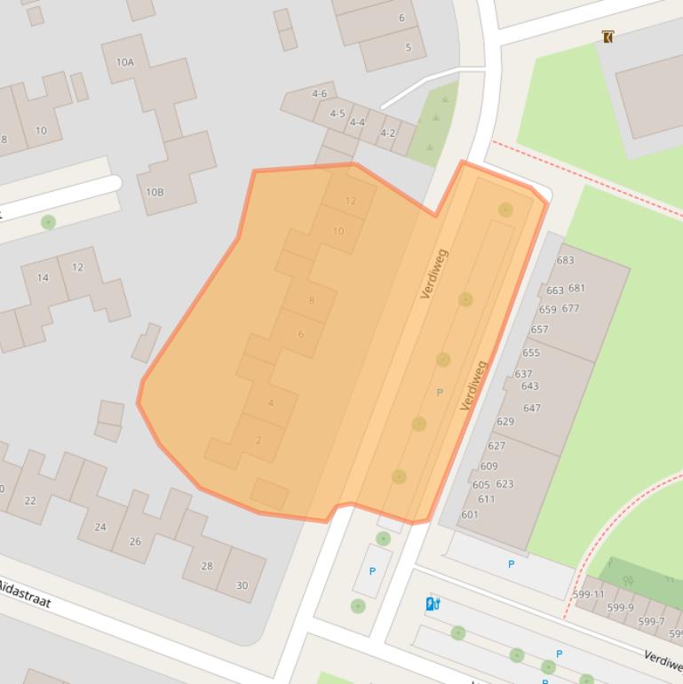 Kaart van postcodegebied 3816KZ.