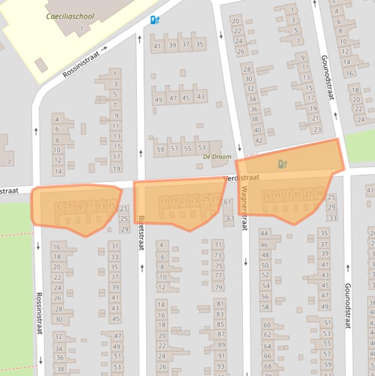 Kaart van postcodegebied 3816LA.