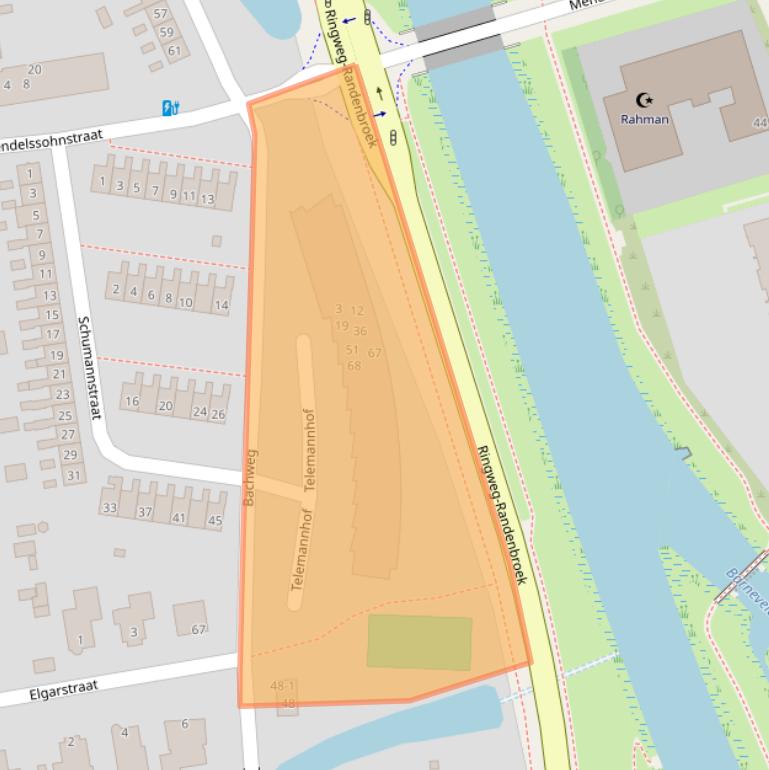 Kaart van postcodegebied 3816LD.
