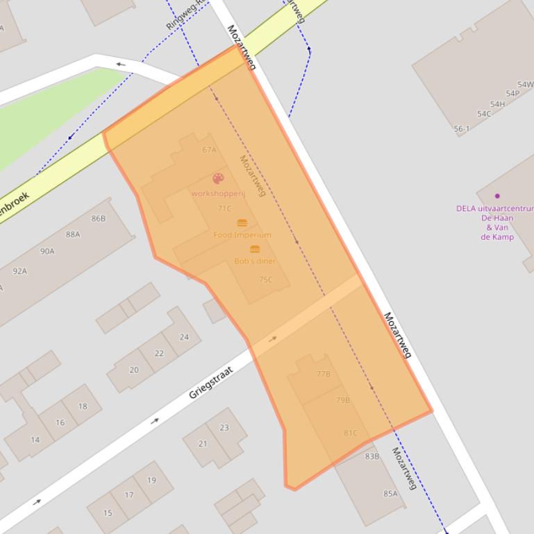 Kaart van postcodegebied 3816LM.