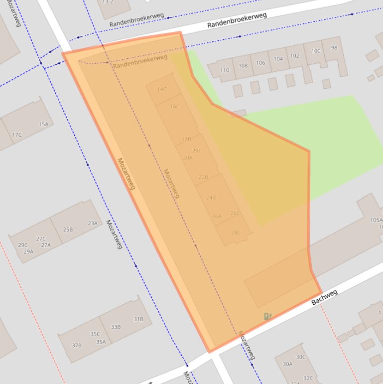 Kaart van postcodegebied 3816LR.