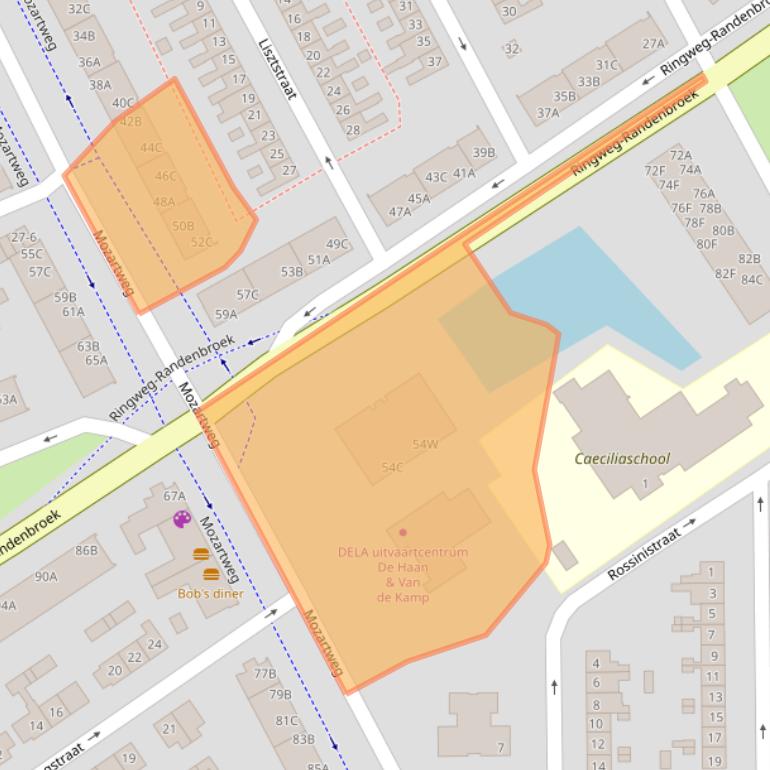 Kaart van postcodegebied 3816LT.