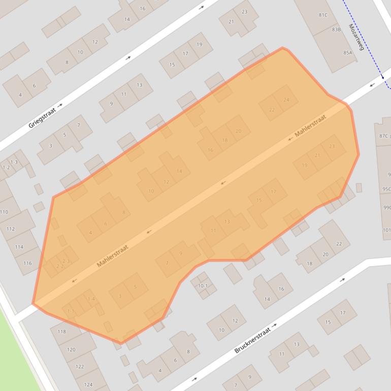 Kaart van postcodegebied 3816LW.