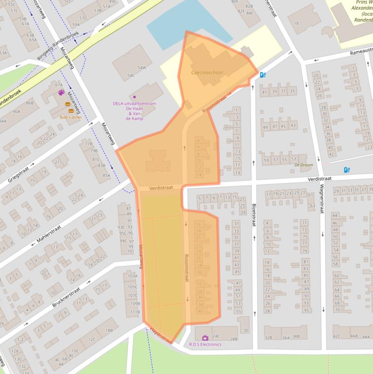 Kaart van postcodegebied 3816LZ.