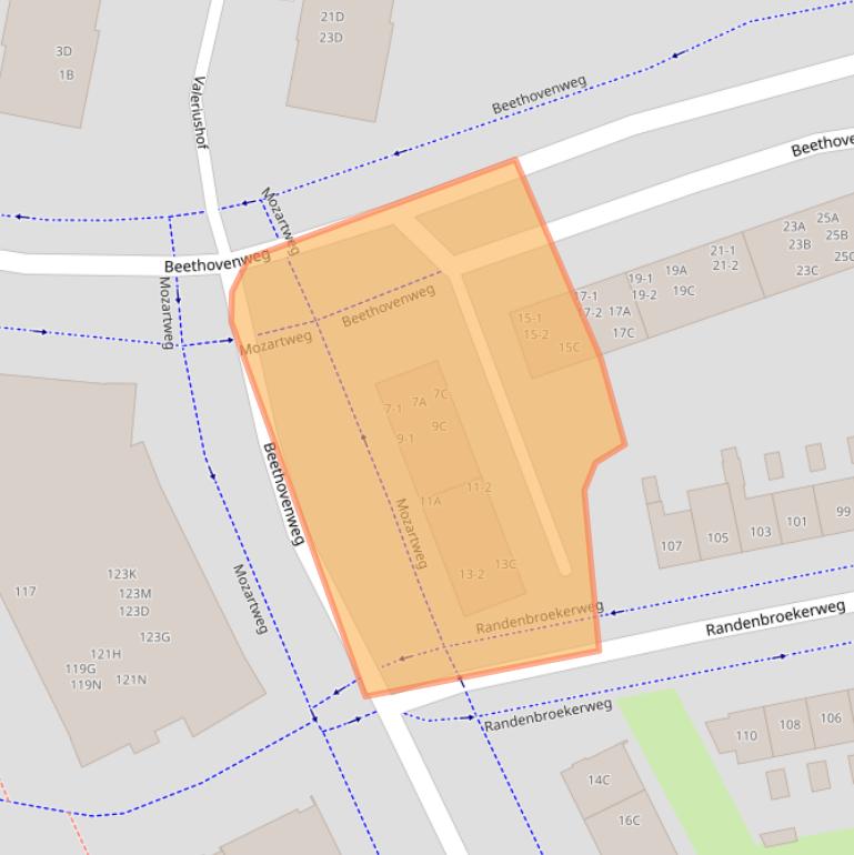 Kaart van postcodegebied 3816MA.