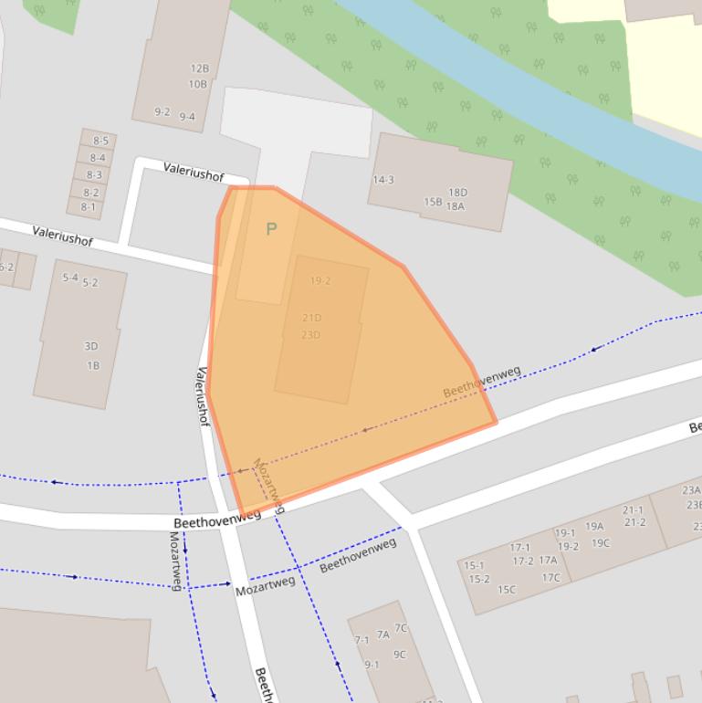 Kaart van postcodegebied 3816MJ.