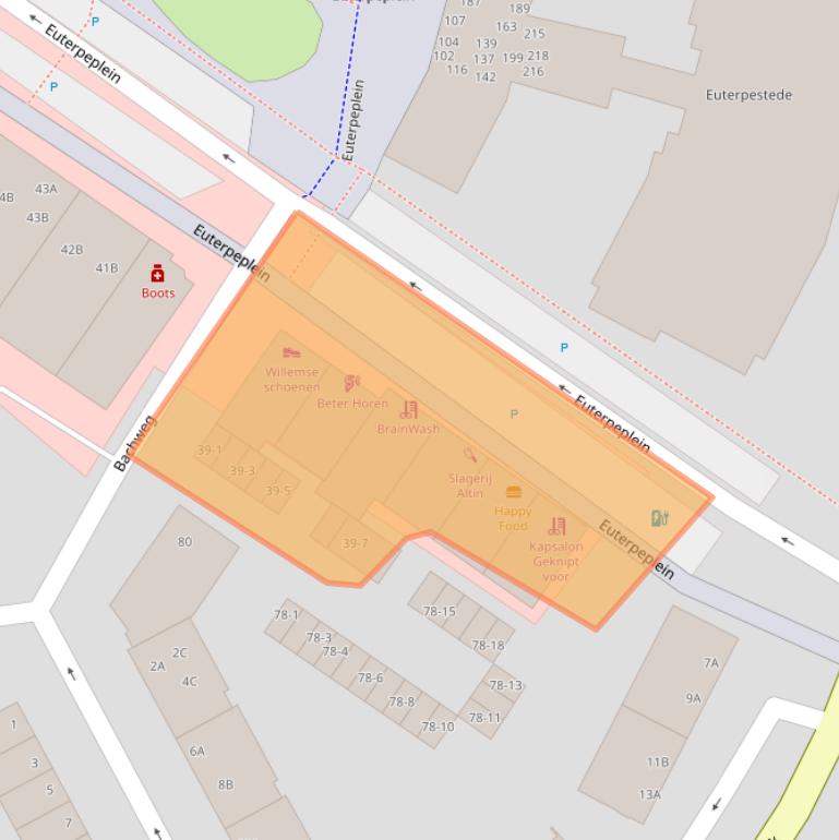 Kaart van postcodegebied 3816NP.