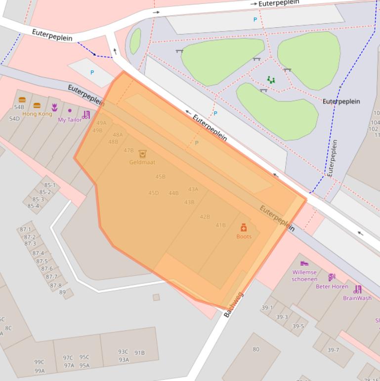 Kaart van postcodegebied 3816NR.