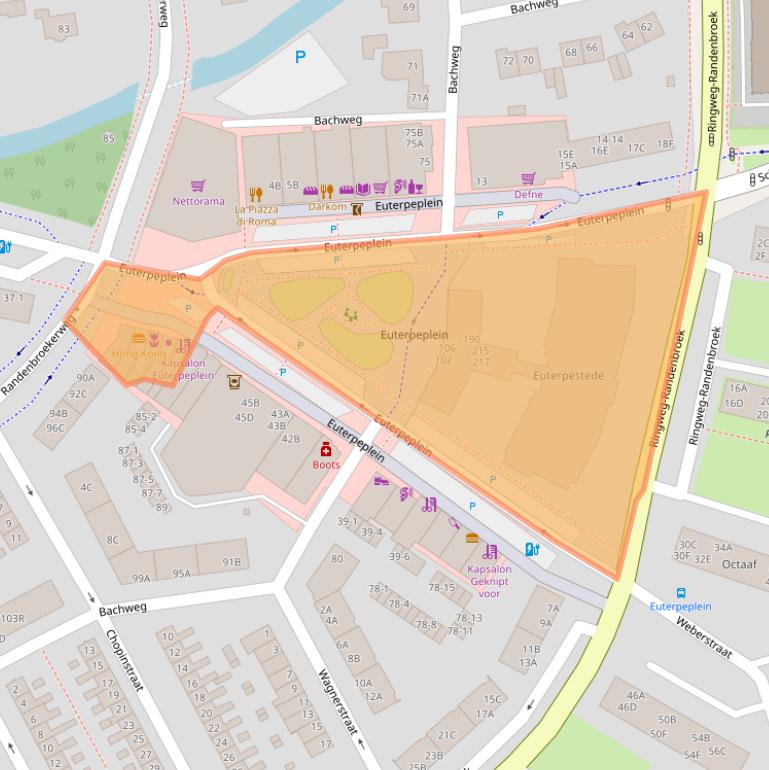 Kaart van postcodegebied 3816NS.